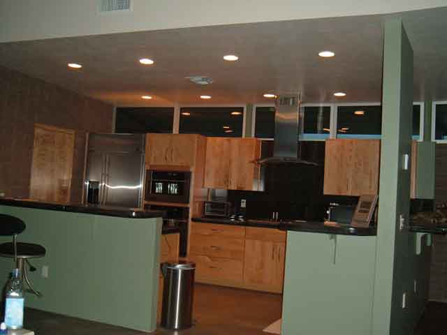 Looking into the kitchen